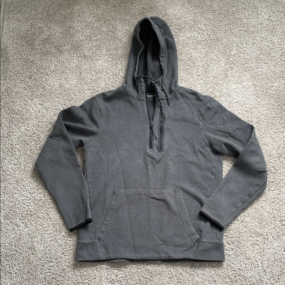 Old Navy Active Charcoal Quarter-Zip Hoodie Men’s Medium Good Condition